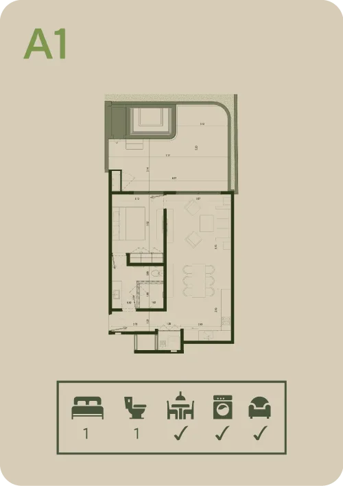 Plano TIPO A1 — Village BLU