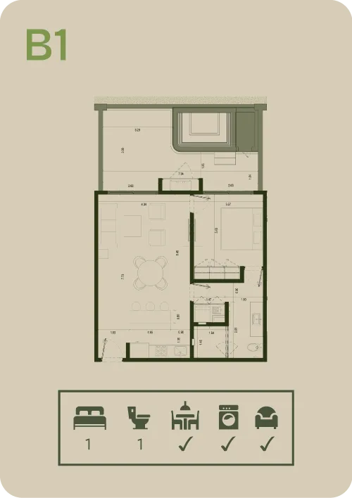Plano TIPO B1 — Village BLU